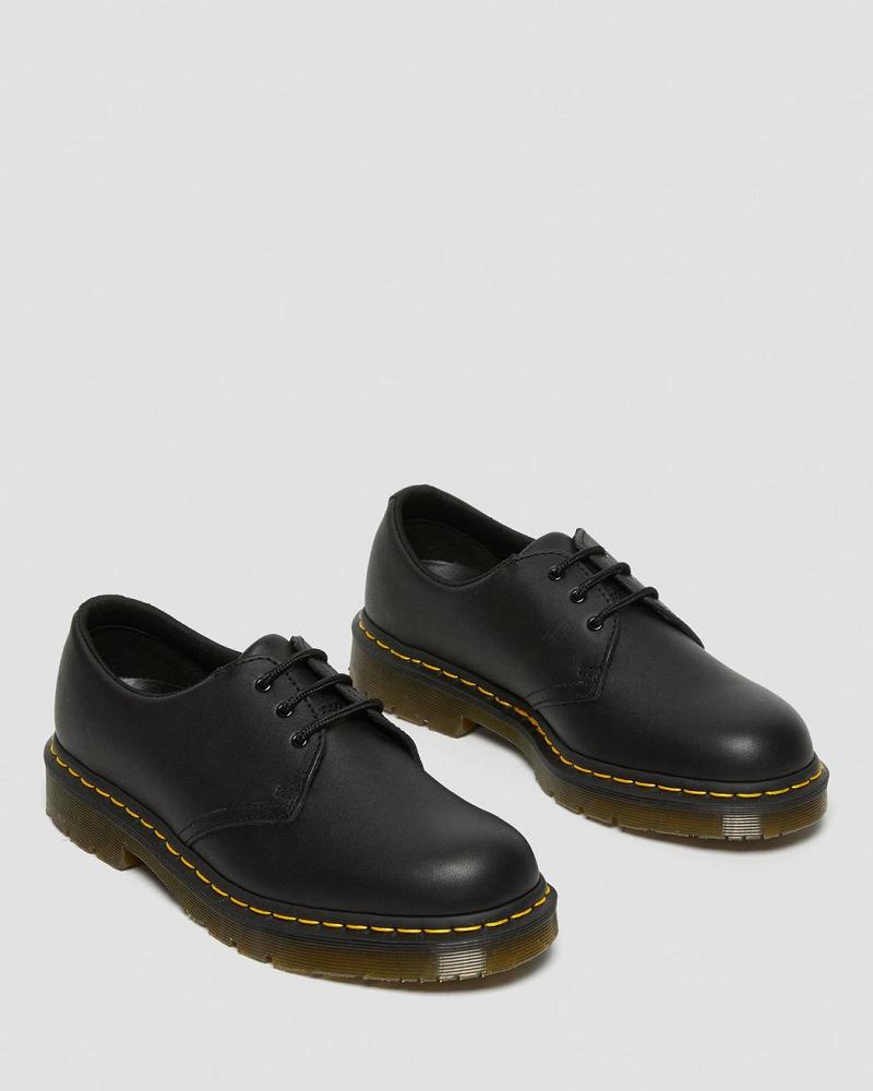 Black Women's Dr Martens 1461 Slip Resistant Leather Work Shoes | CA 402QMA